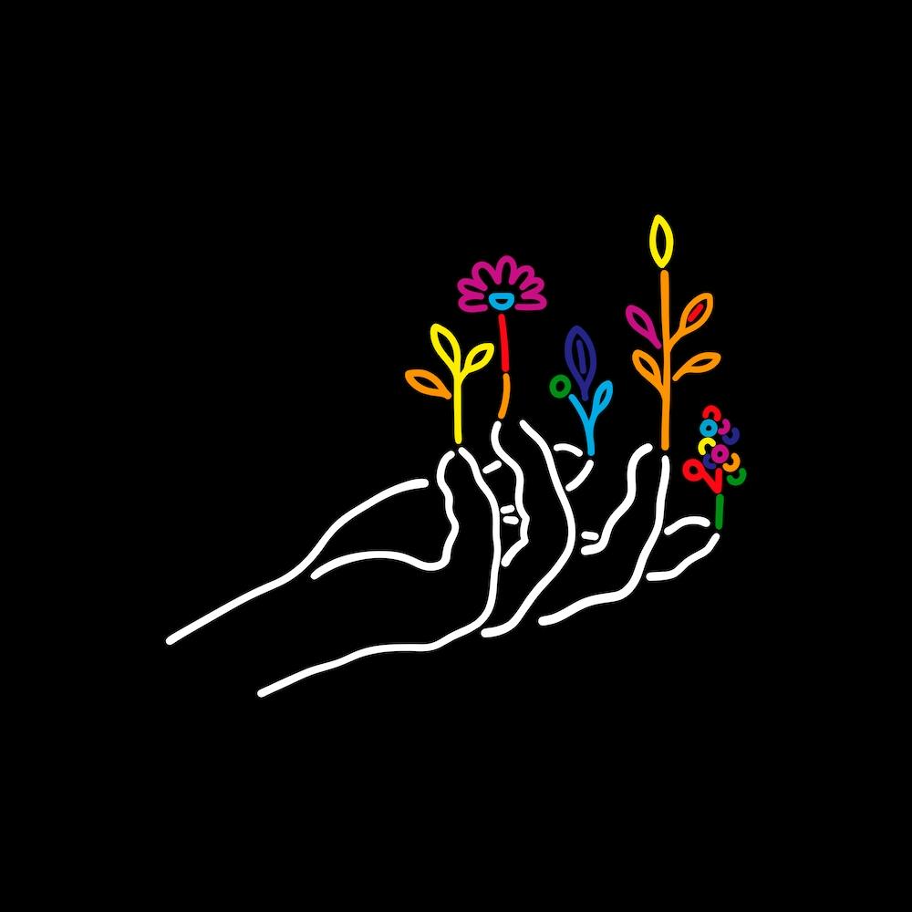 In Your Hand Square Line