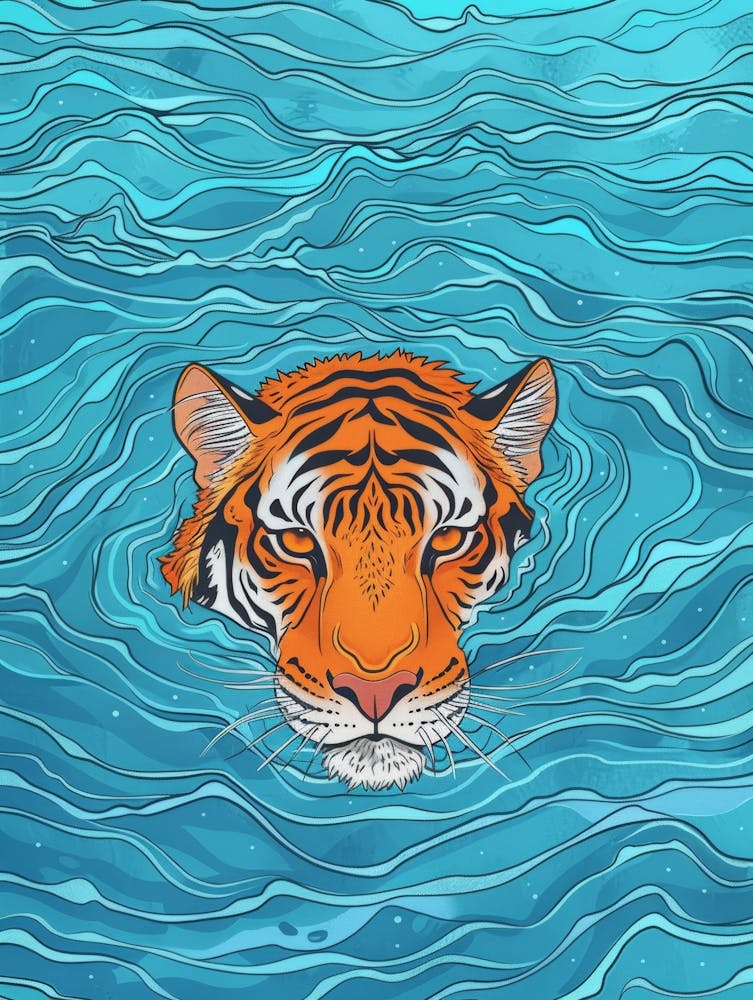Tiger In The Water 10
