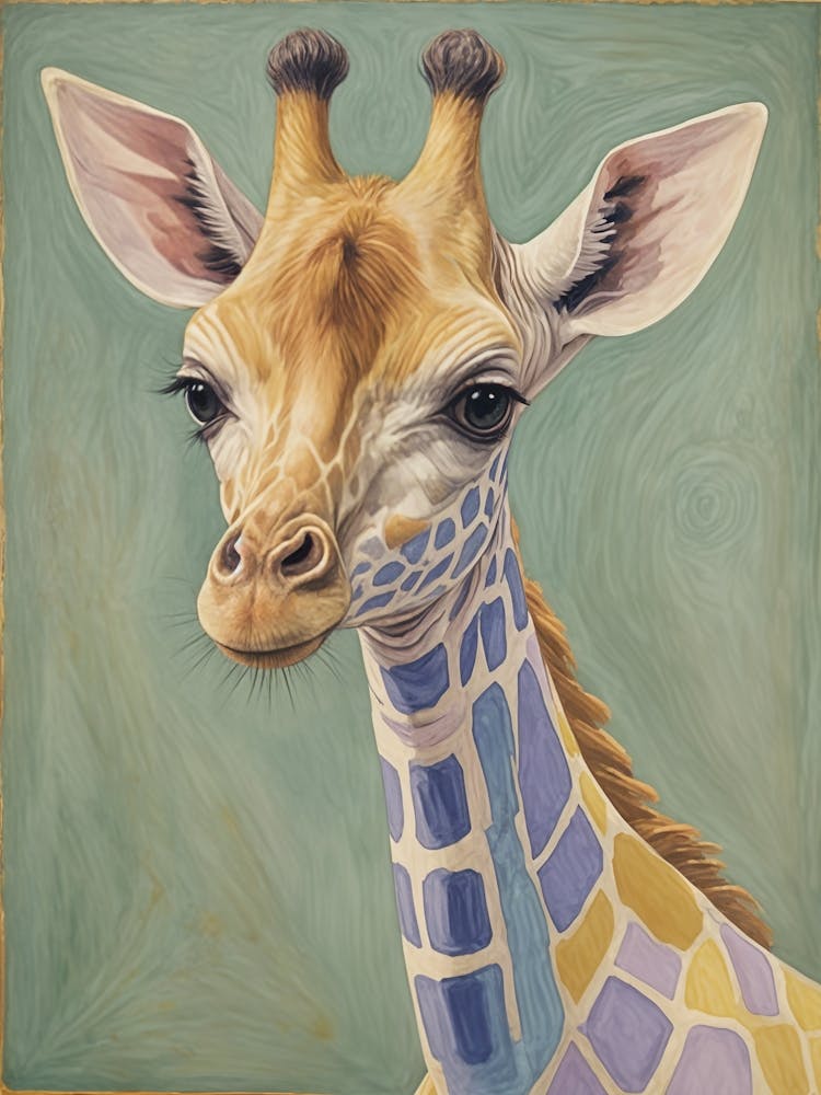 Pastel Rainbow Giraffe no1