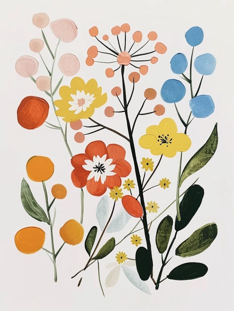 Painted Florals Babys Breath 4