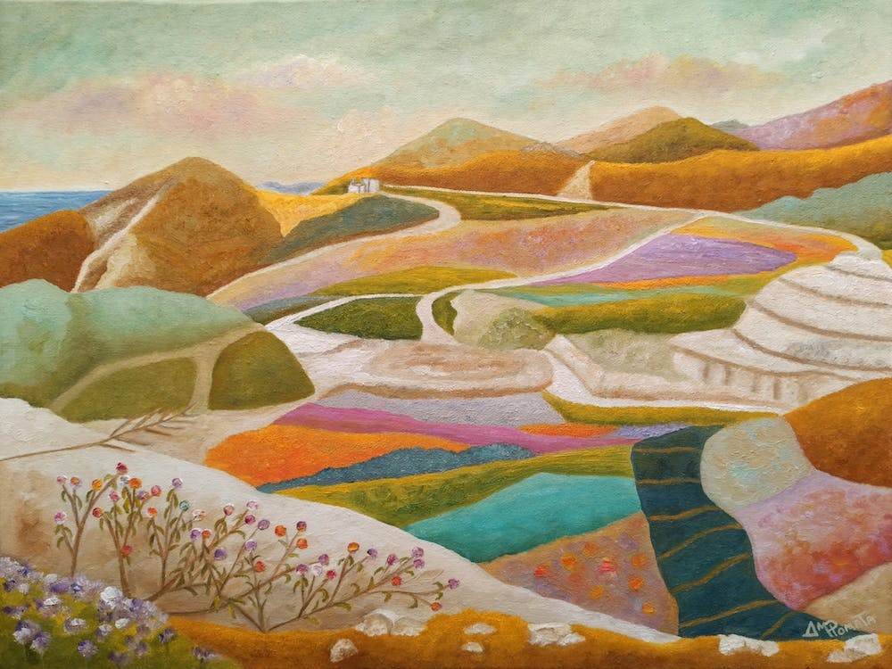 Flowers Sprouting In The Rocky Valley