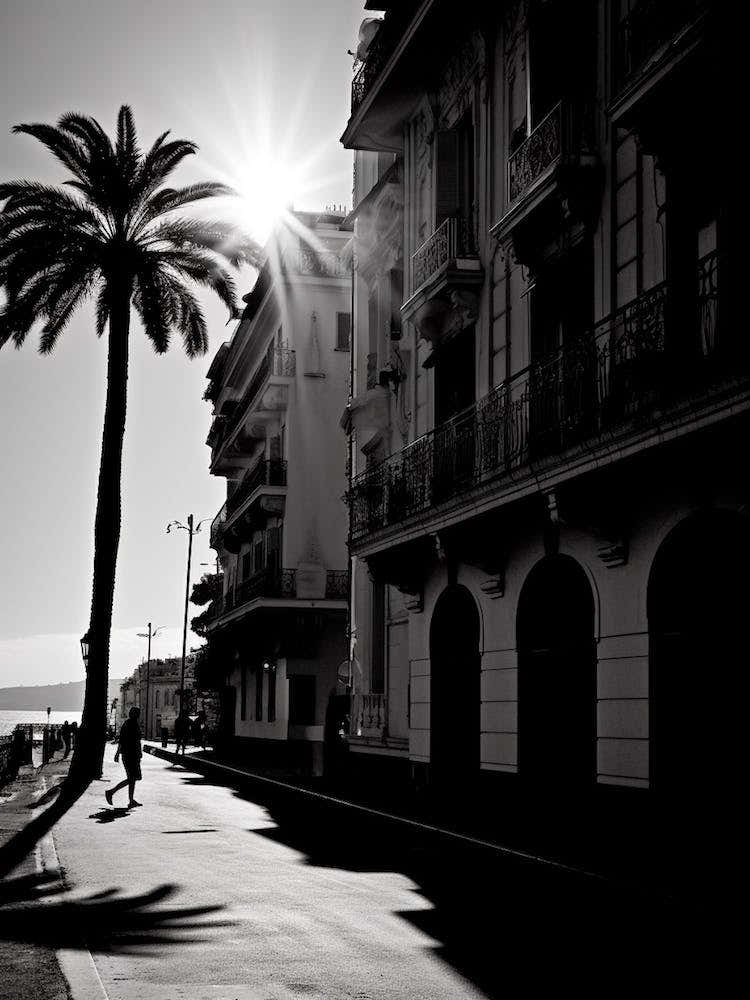 Nice, France, Mediterranean Black And White Photography Analogue 2