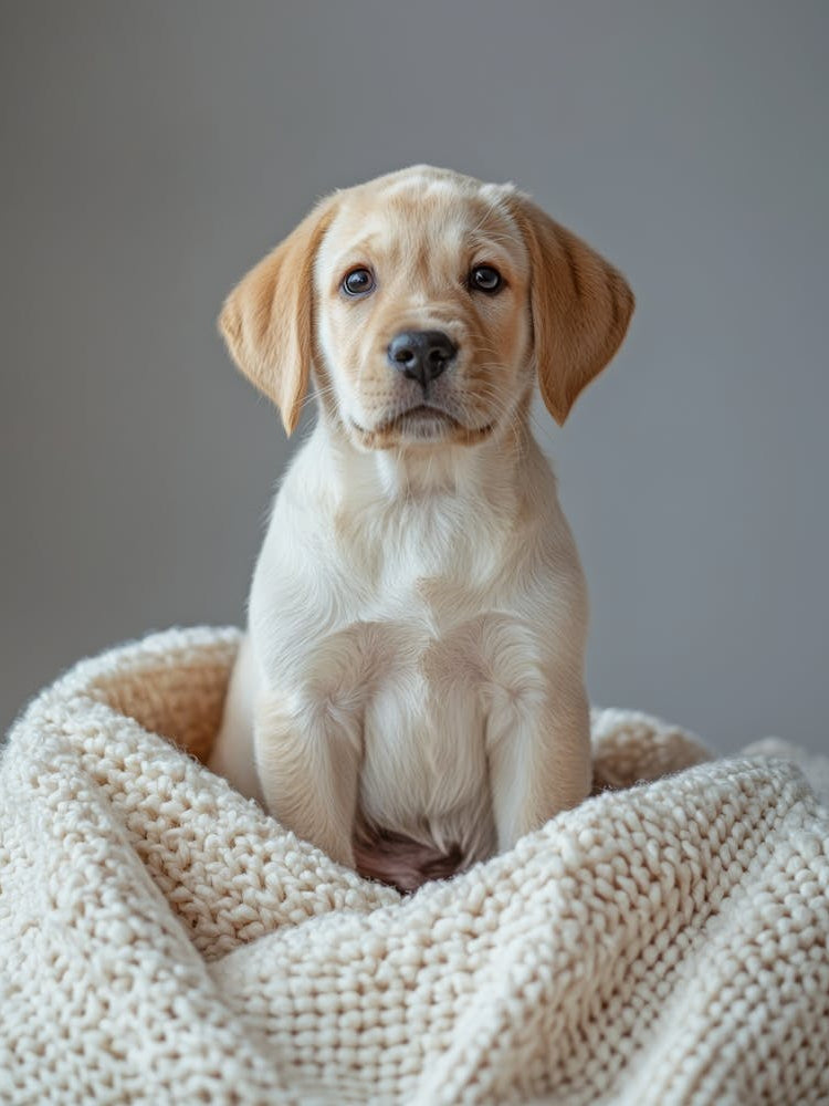 Labrador Retriever Puppy. Generated AI. 2