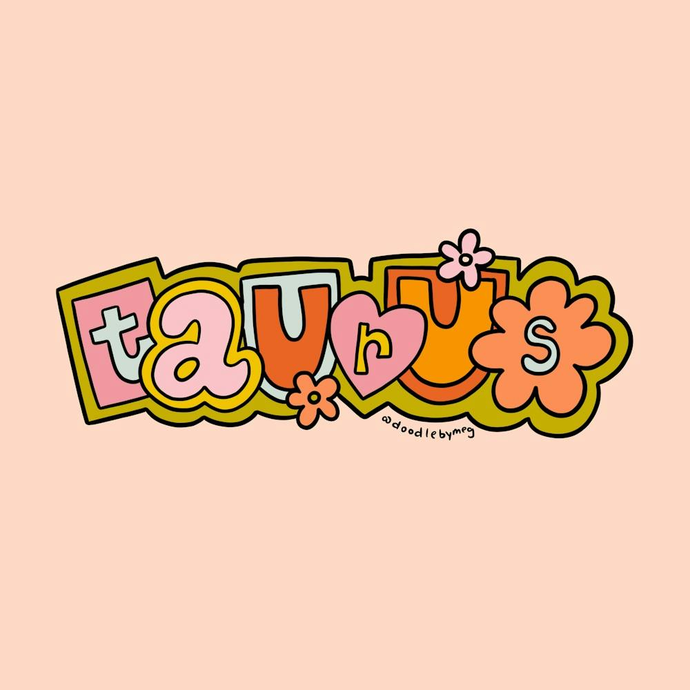Taurus Doodle Letters