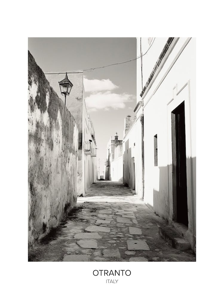 Poster Of Otranto, Italy, Black And White Photo 3