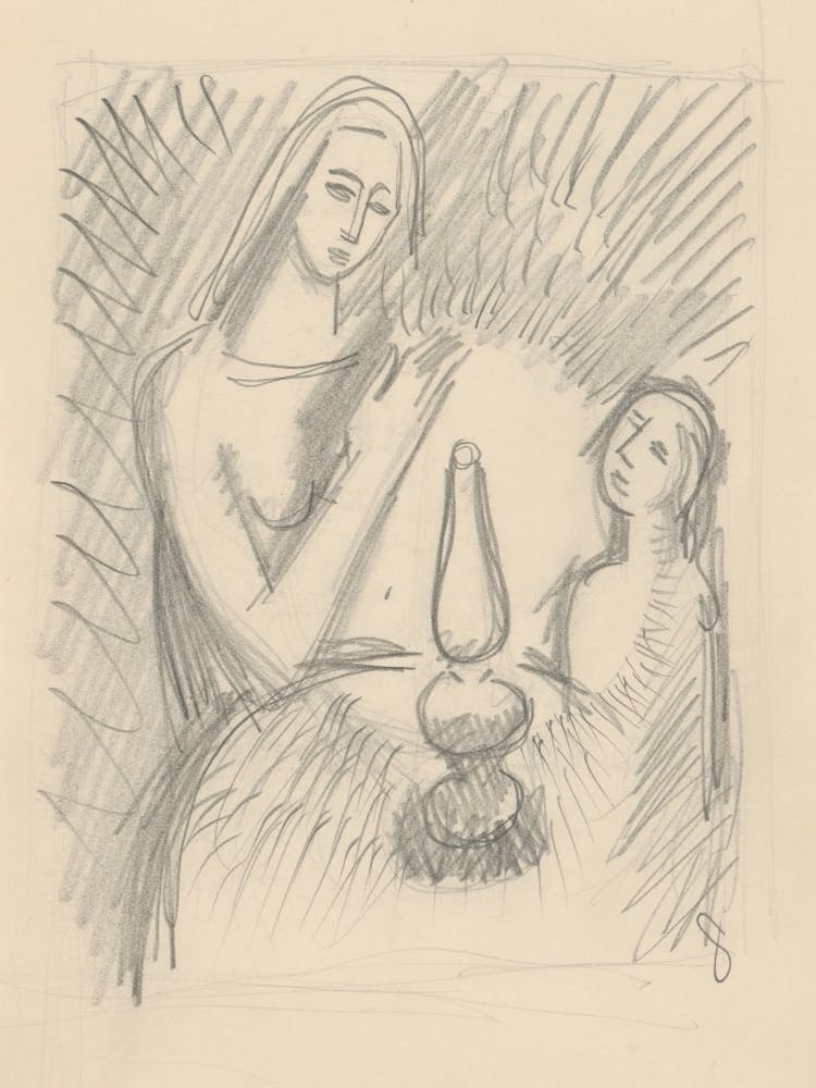 Sketchbook With Various Studio Drawings, Mikuláš Galanda (15)