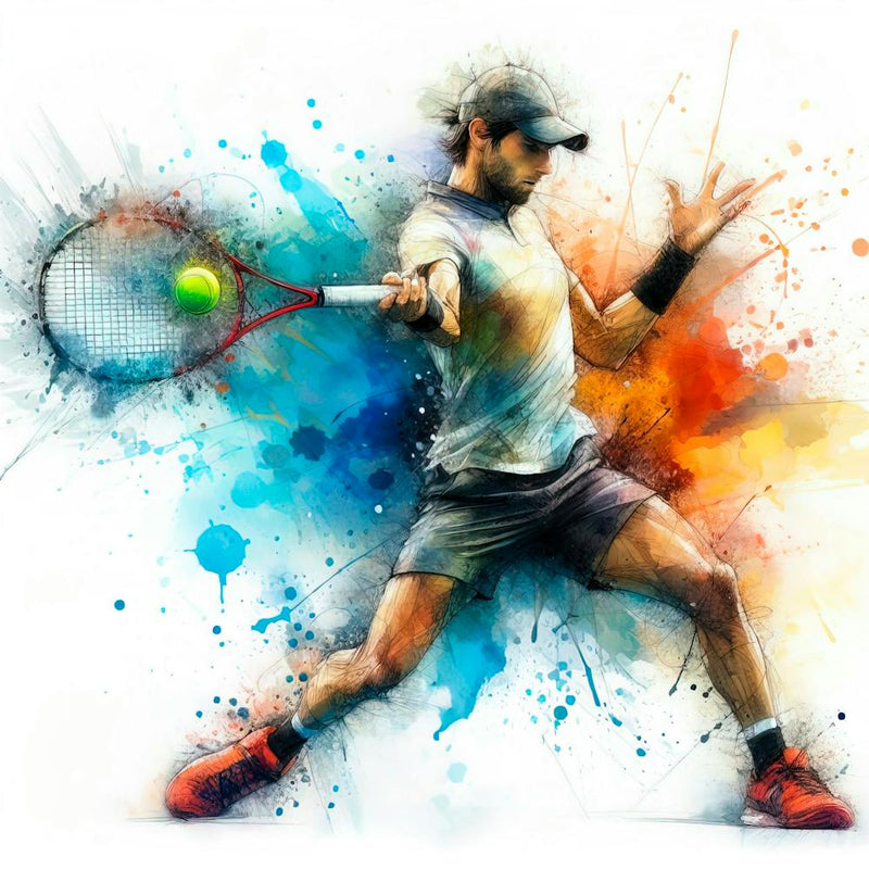 Tennis Player In Action 1