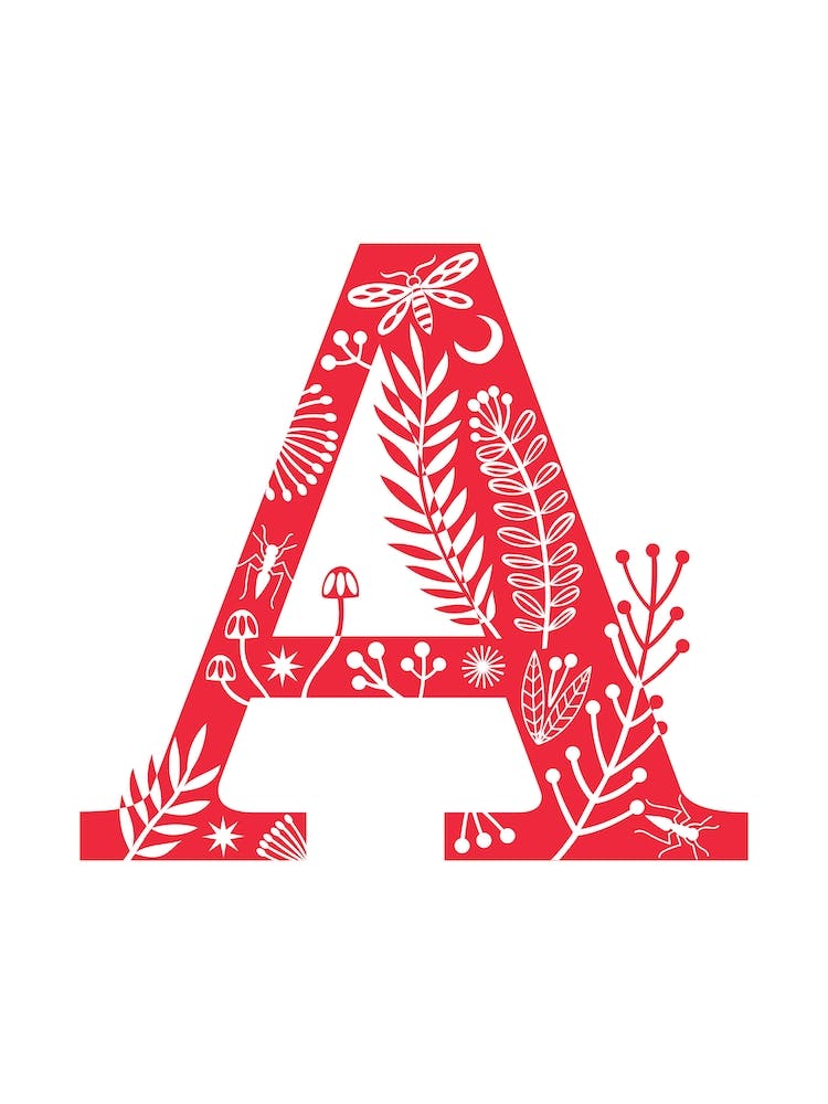 Letter A Red