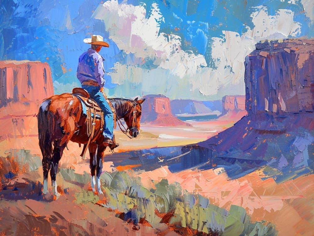 Cowboy In Monument Valley Arizona 1