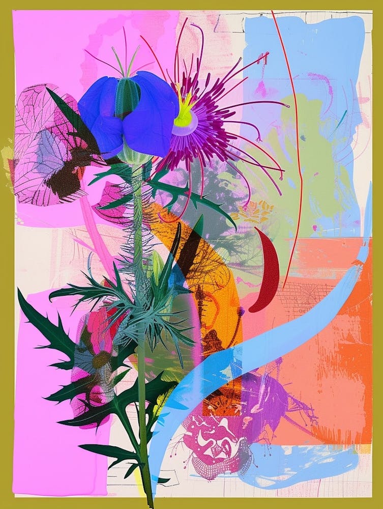 Nigella 5 Neon Flower Collage