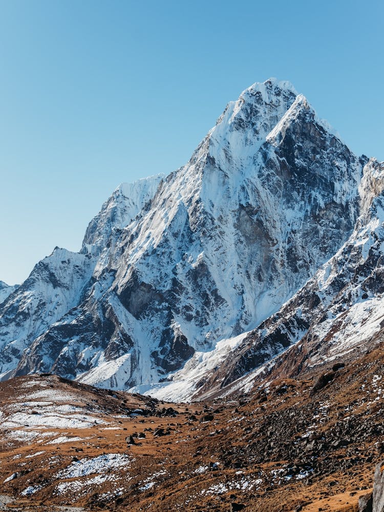 Nepal Mountains tops with snow in the Himalaya's Photography