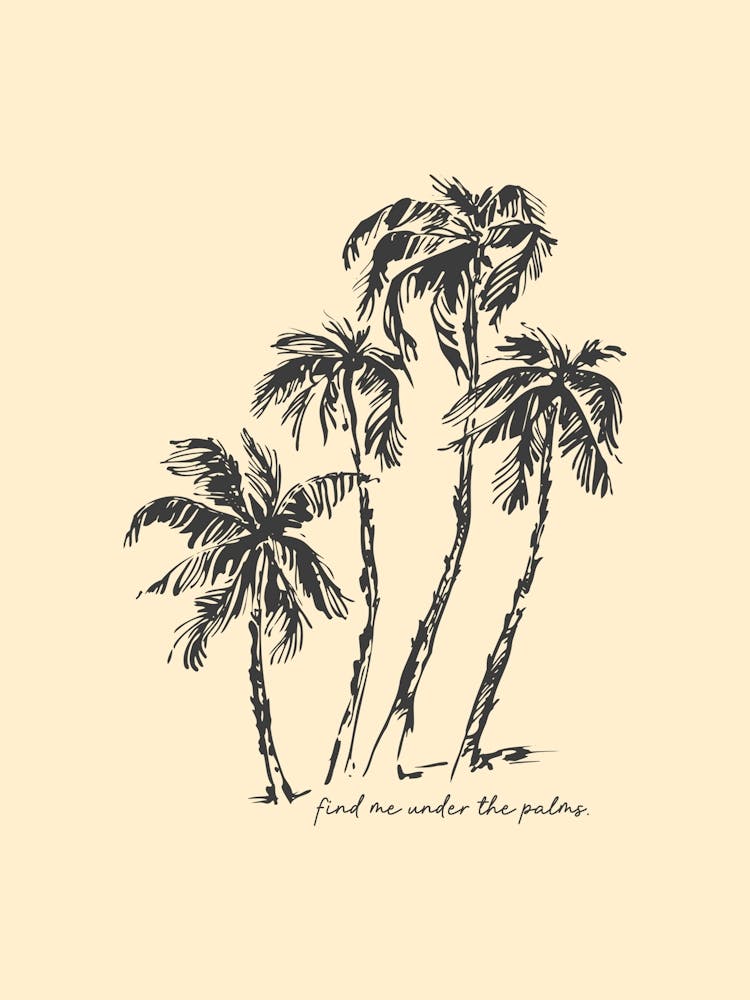 Coastal Palm Tree Poster, Tropical Wall Art, Ocean Beach Home Decor, Gift For Her, Summer Vibes