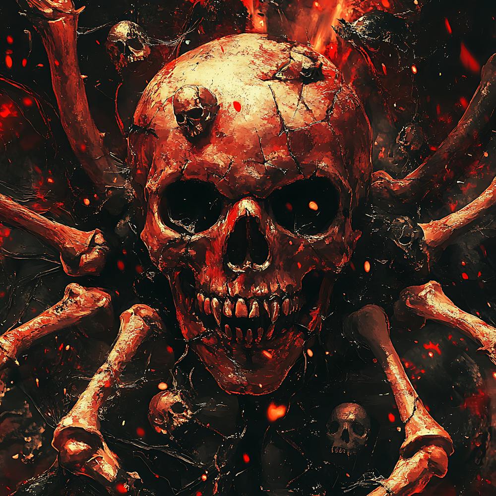 Spooky Halloween Skeleton Emojis Artwork 7
