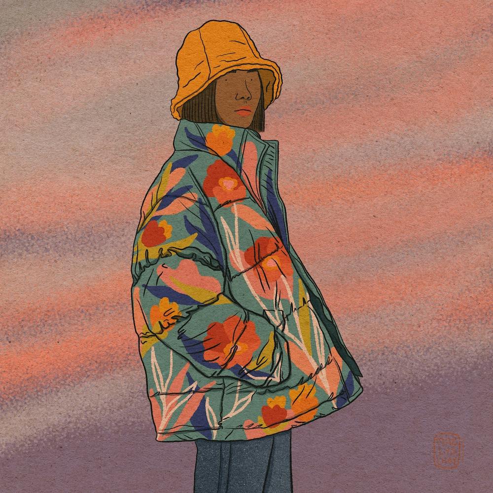 Rainbow Flowers Big Coat