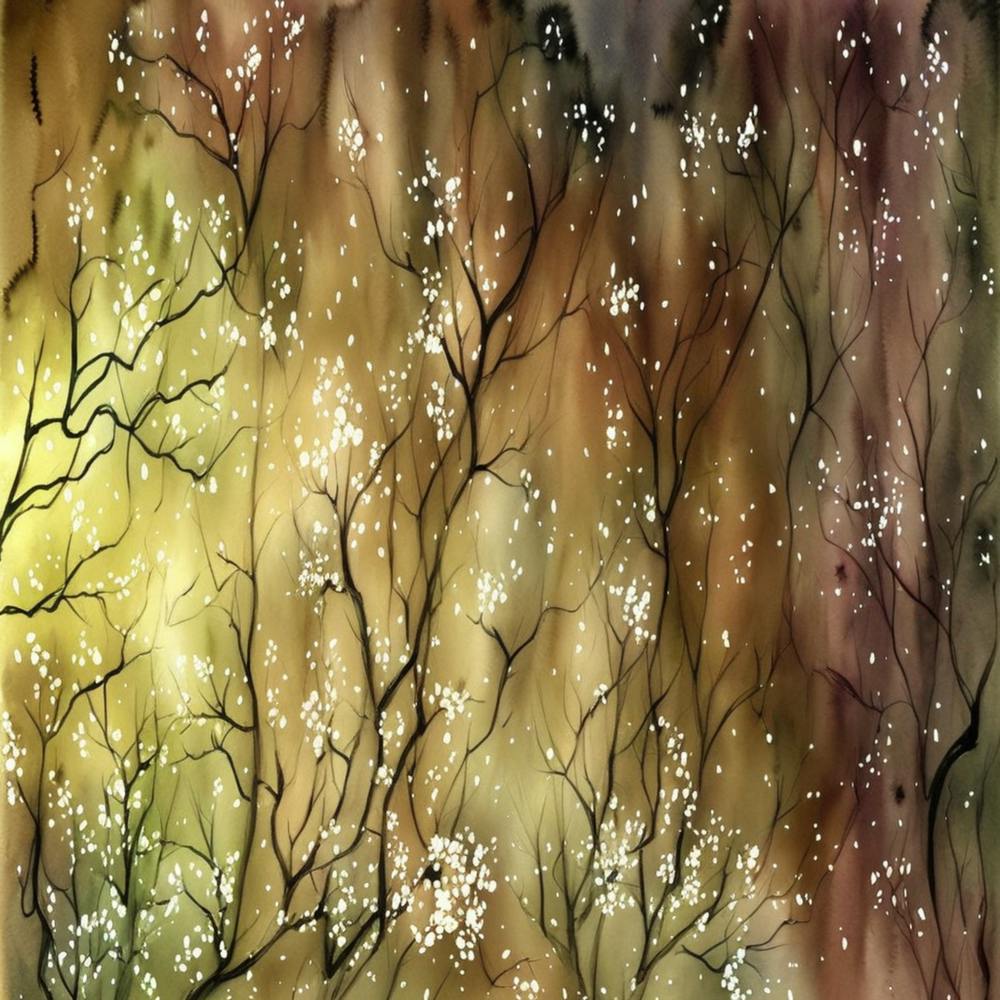 Aquarell Baumhintergrund