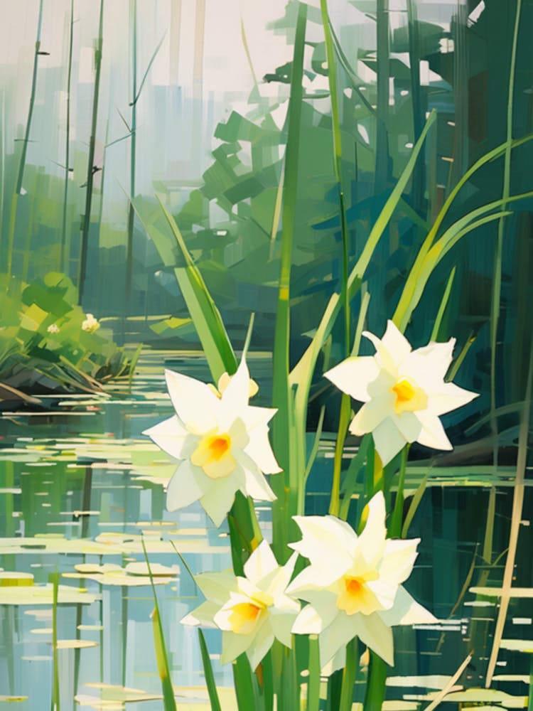 Daffodils By The Water
