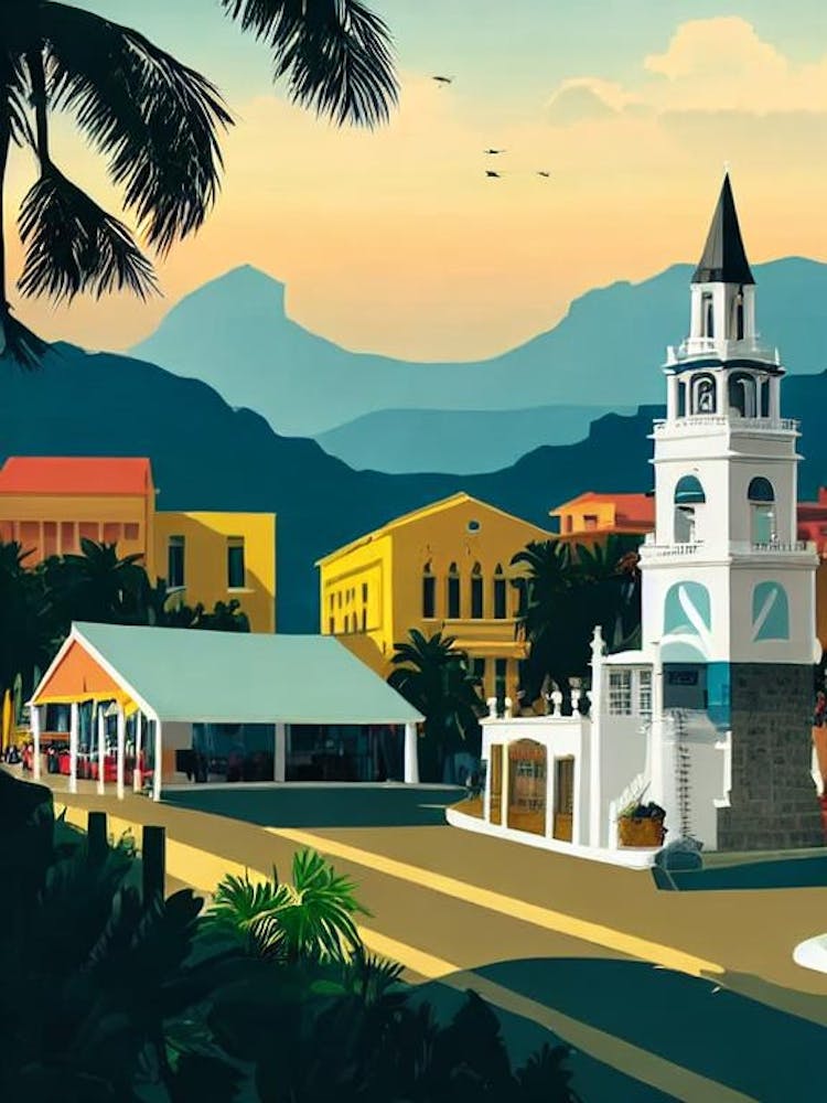 Port Of Cartagena Colombia Vintage Poster harbour