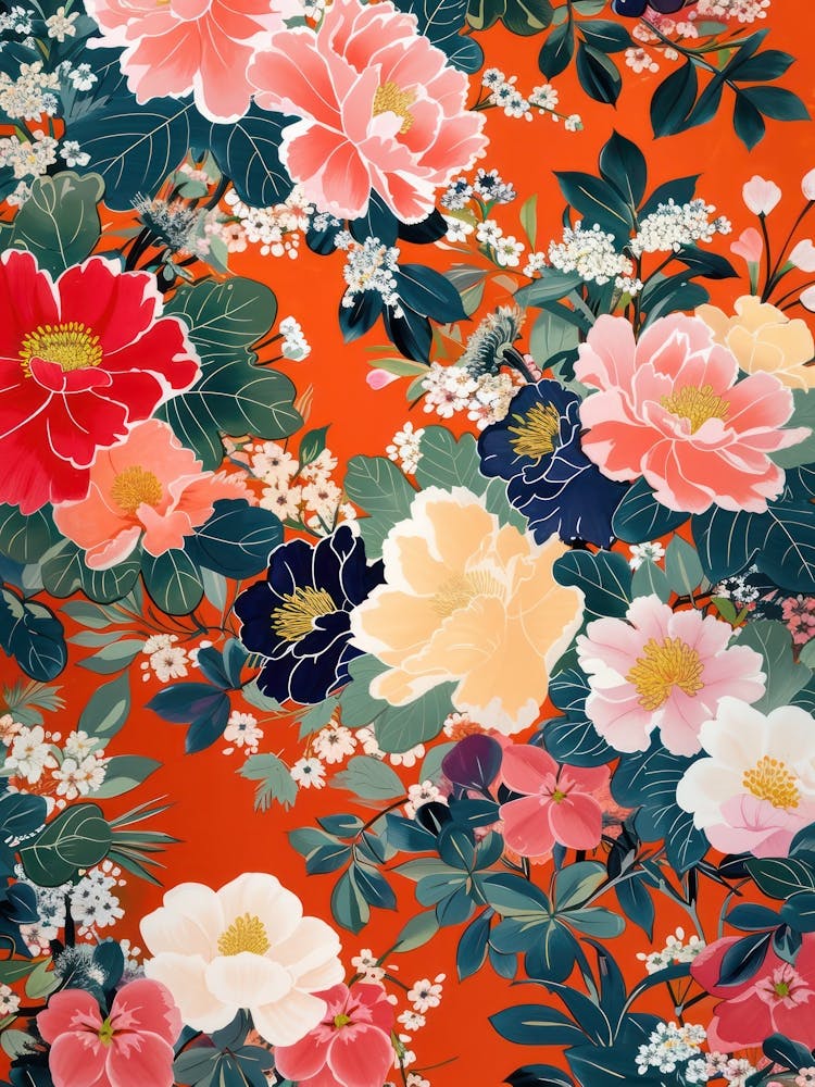 Great Japan Hokusai Japanese Flowers 4