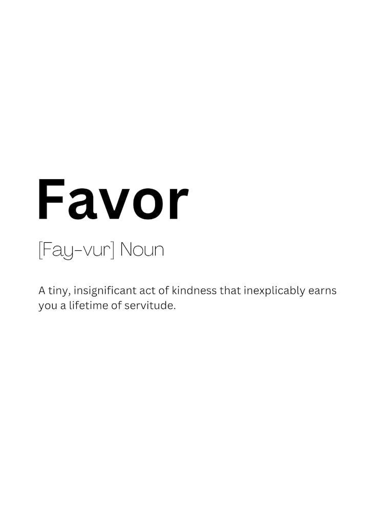 Favor Definition Meaning
