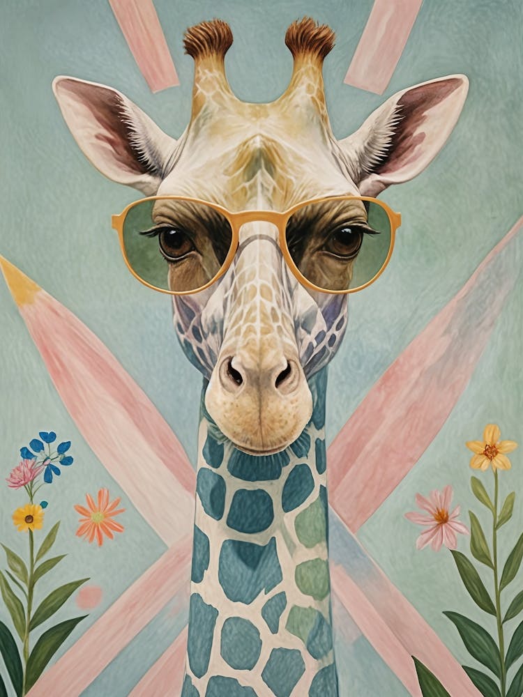 Giraffe With Sunglasses