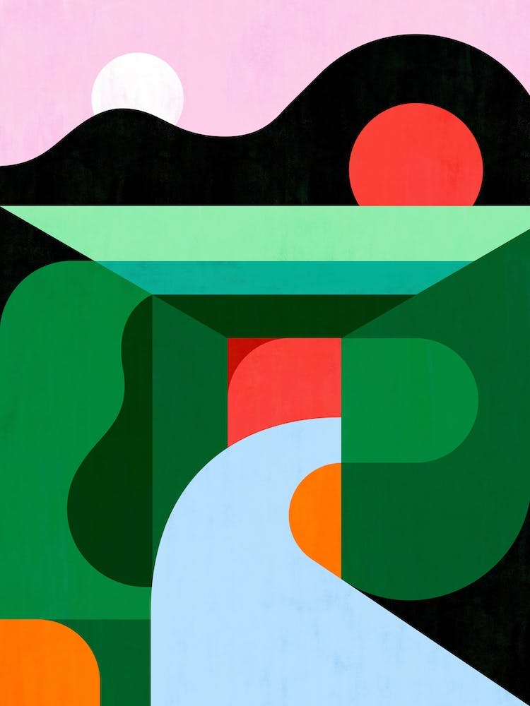 Geometric Spanish Village 1
