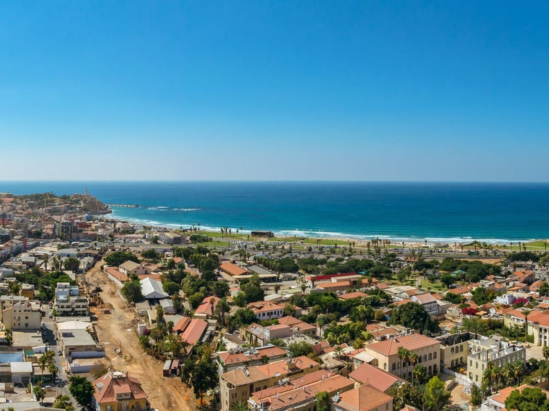 Panorama Aerial View Of South Tel Aviv Neighborhoods And Old Jaffa 1