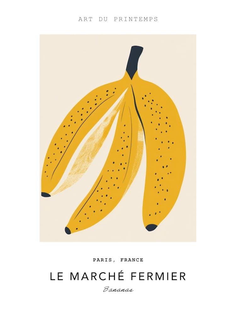 Bananes Le Marché Fermier Affiche 4
