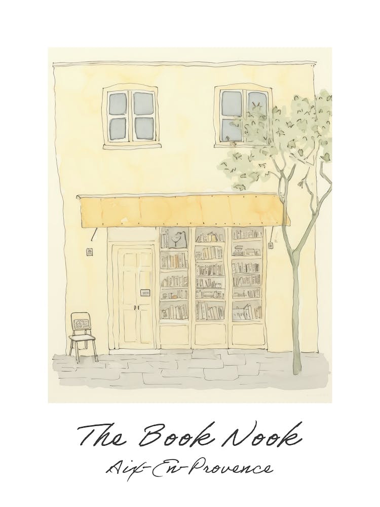 Aix En Provence The Book Nook Pastel Colours 2 Poster