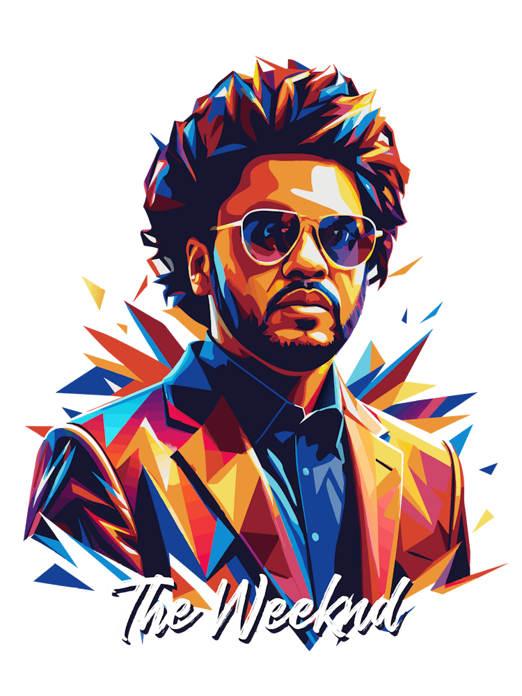 The Weeknd 01 Portrait Music Icon WPAP Pop Art Style