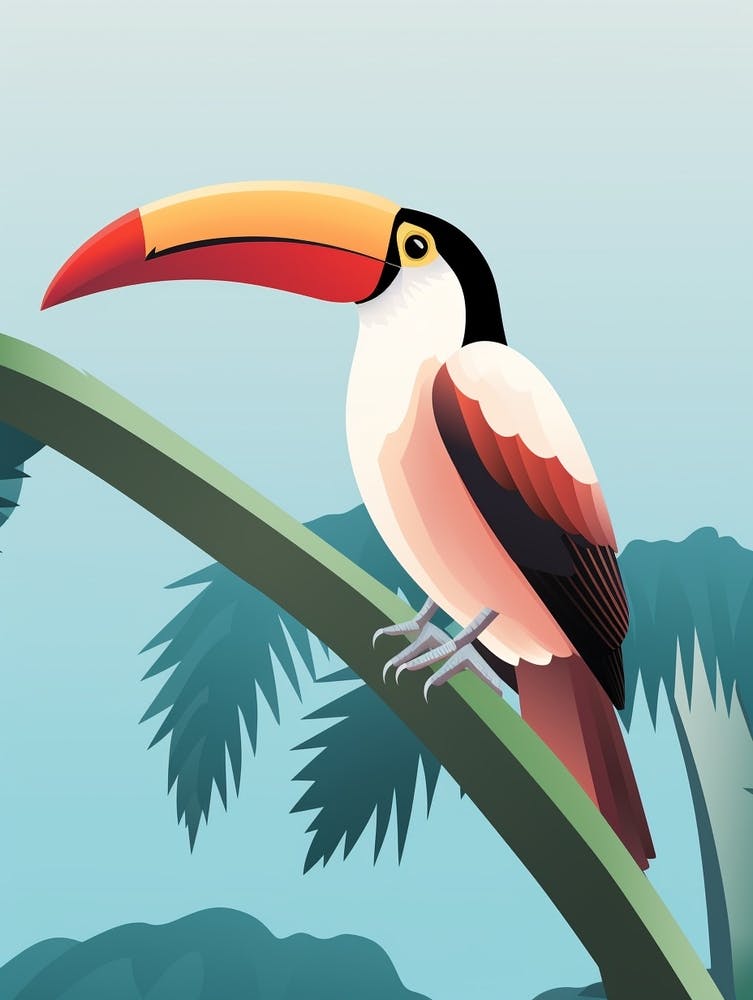 Minimalist Toucan 1 Illustration