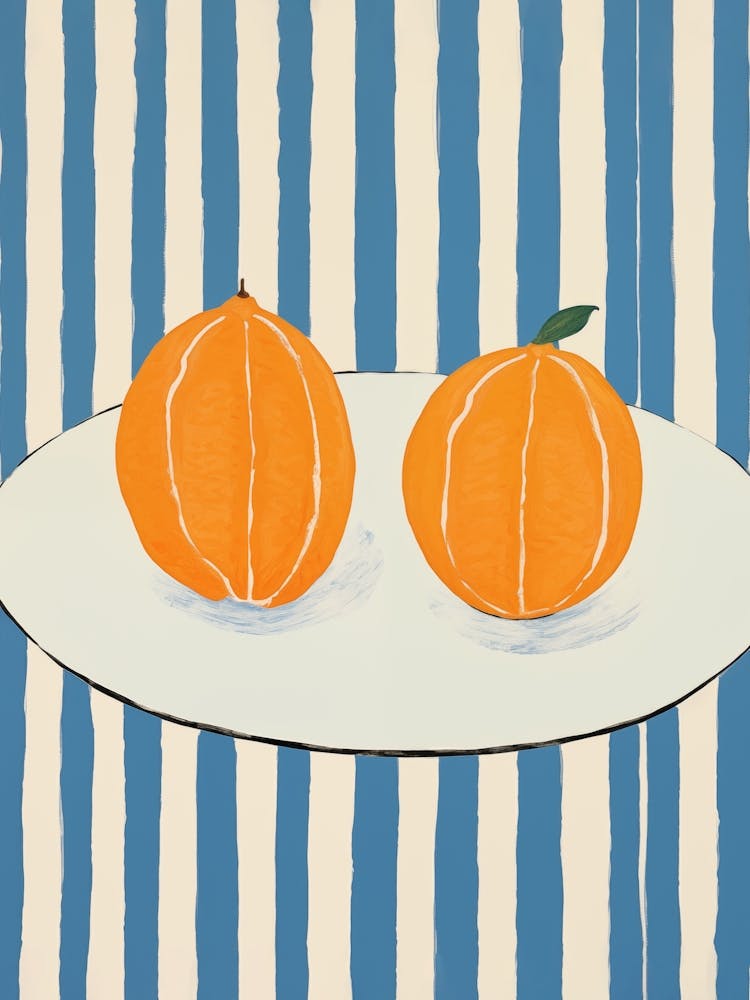 Oranges On A Plate