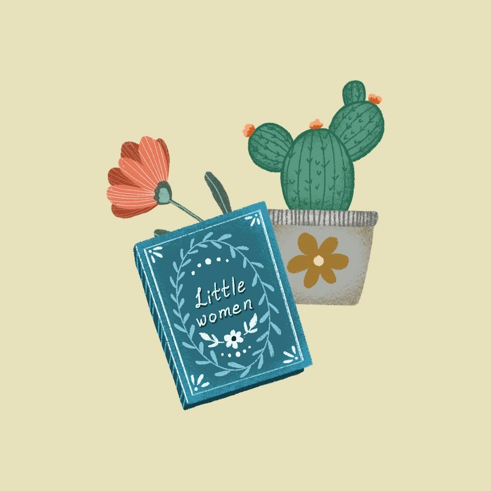 Little women literature lover art