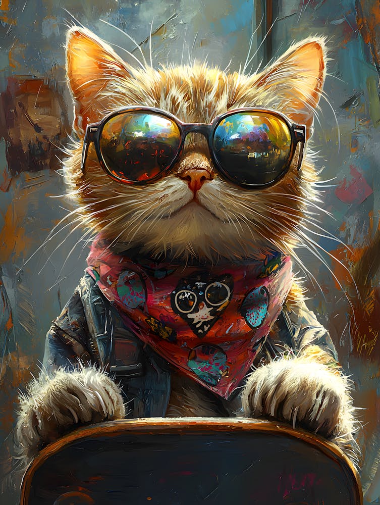 Cool Cat Riding Skateboard 12