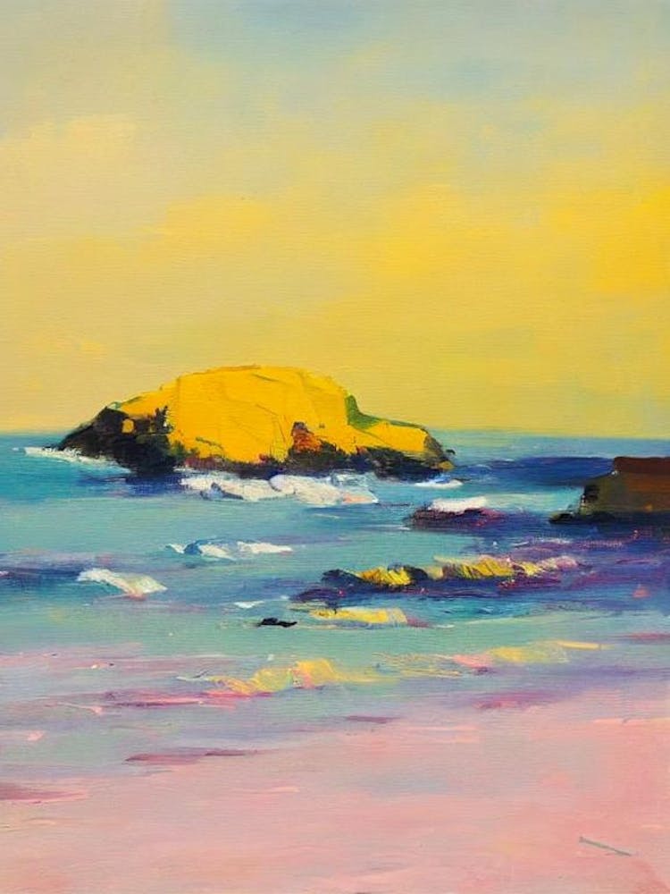 Perranporth Beach, Cornwall Bright Abstract