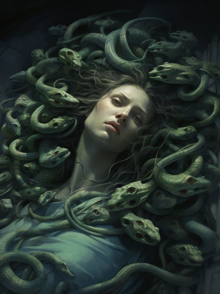Oil Painting Style Madusa