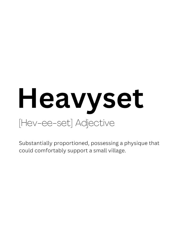 Heavyset Definition Meaning 2