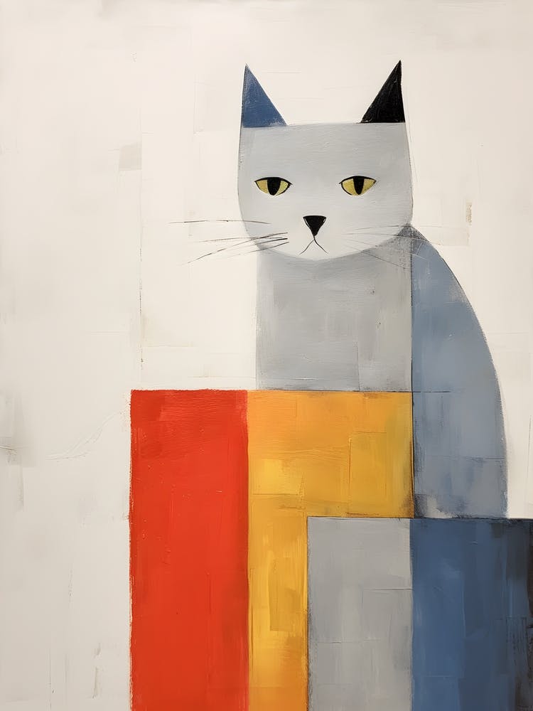 Abstract Cat Painting 1