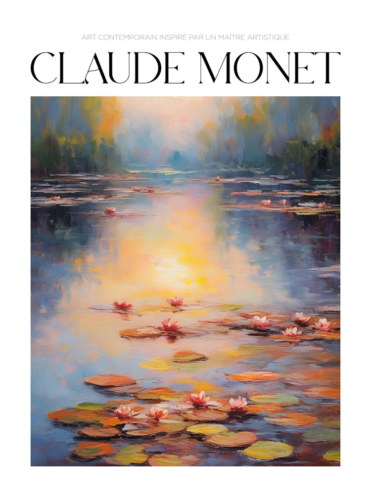 Art Poster Echoing Monet Style Painting 1