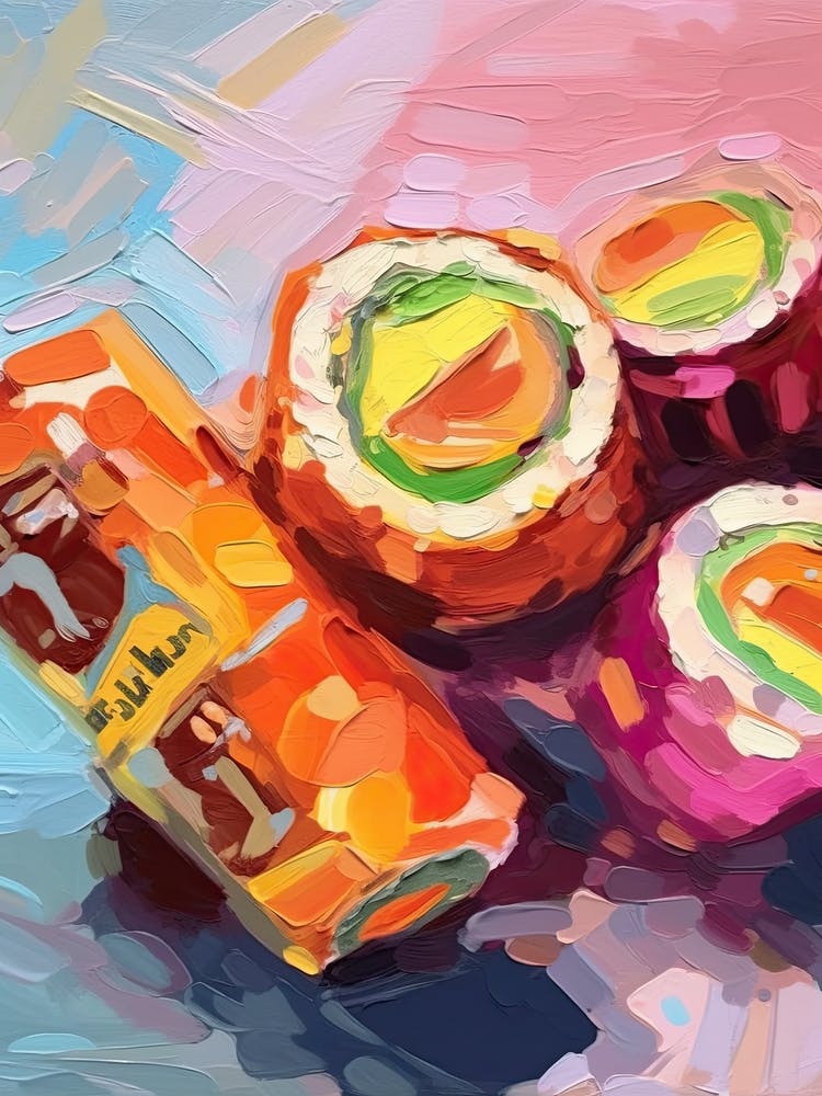 Sushi Oil Painting 8