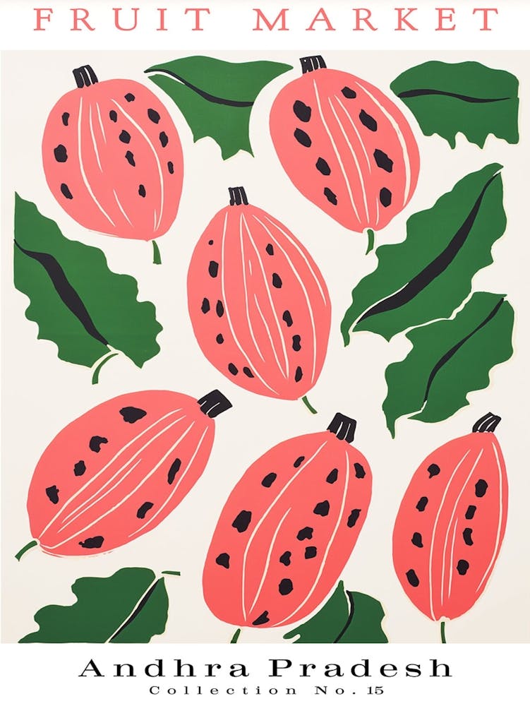 Papaya Fruit Poster Gift Andhra Pradesh Market