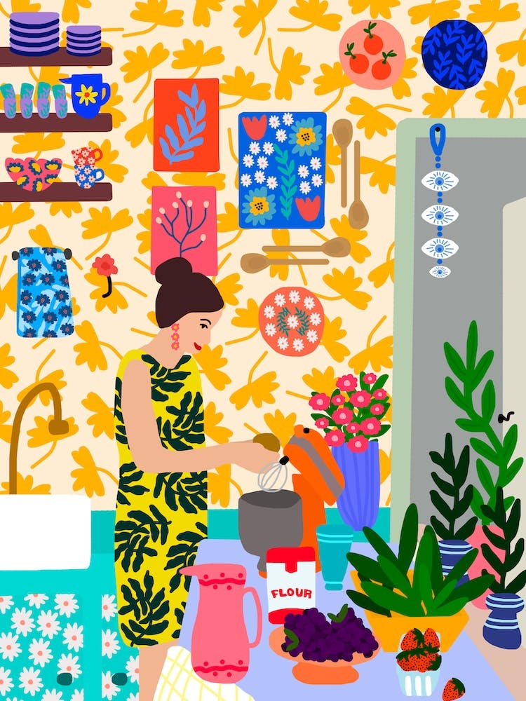 Girl Cooking Lunch