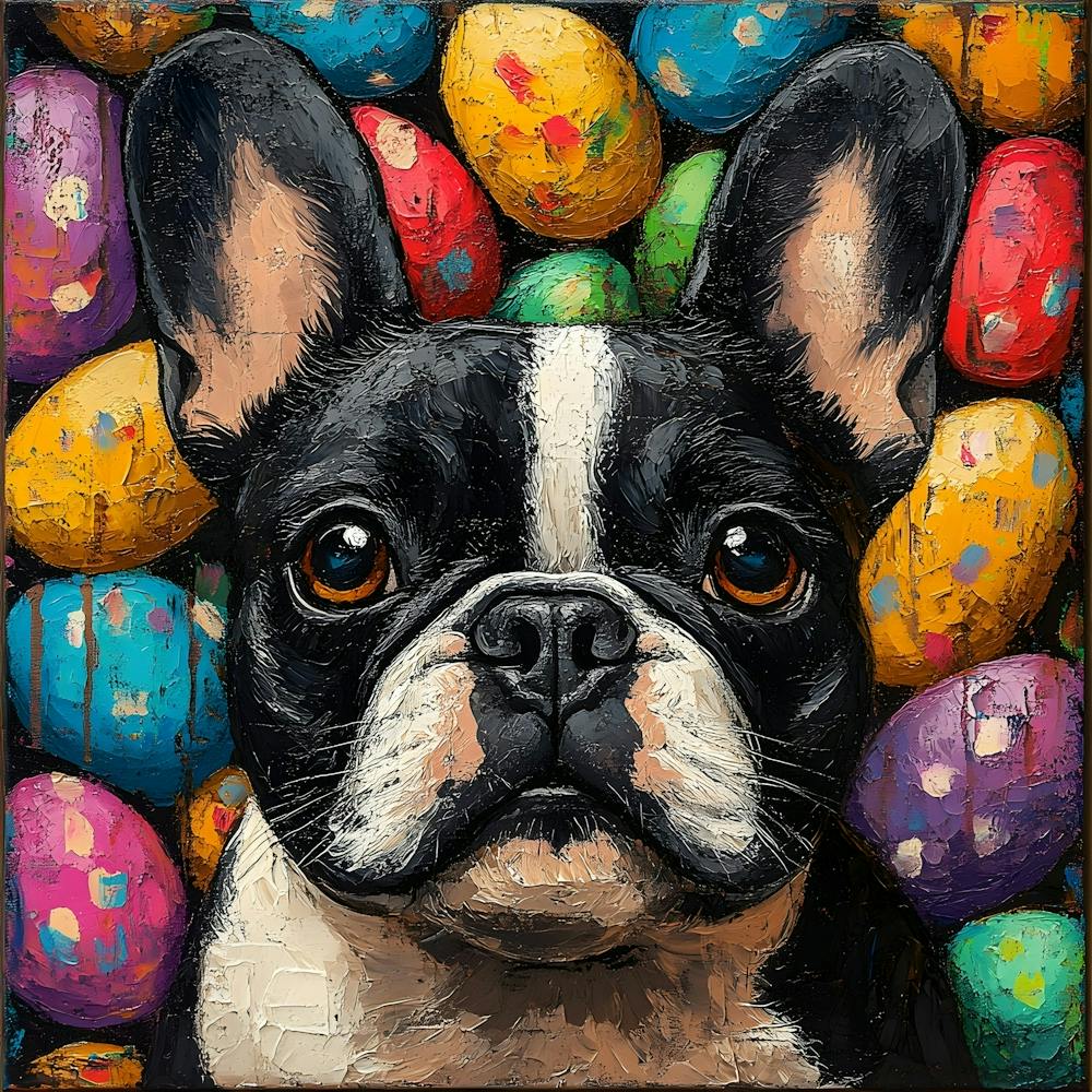 French Bulldog At Easter 2