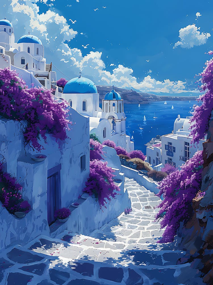 Beautiful Santorini Greece Wall Art 7