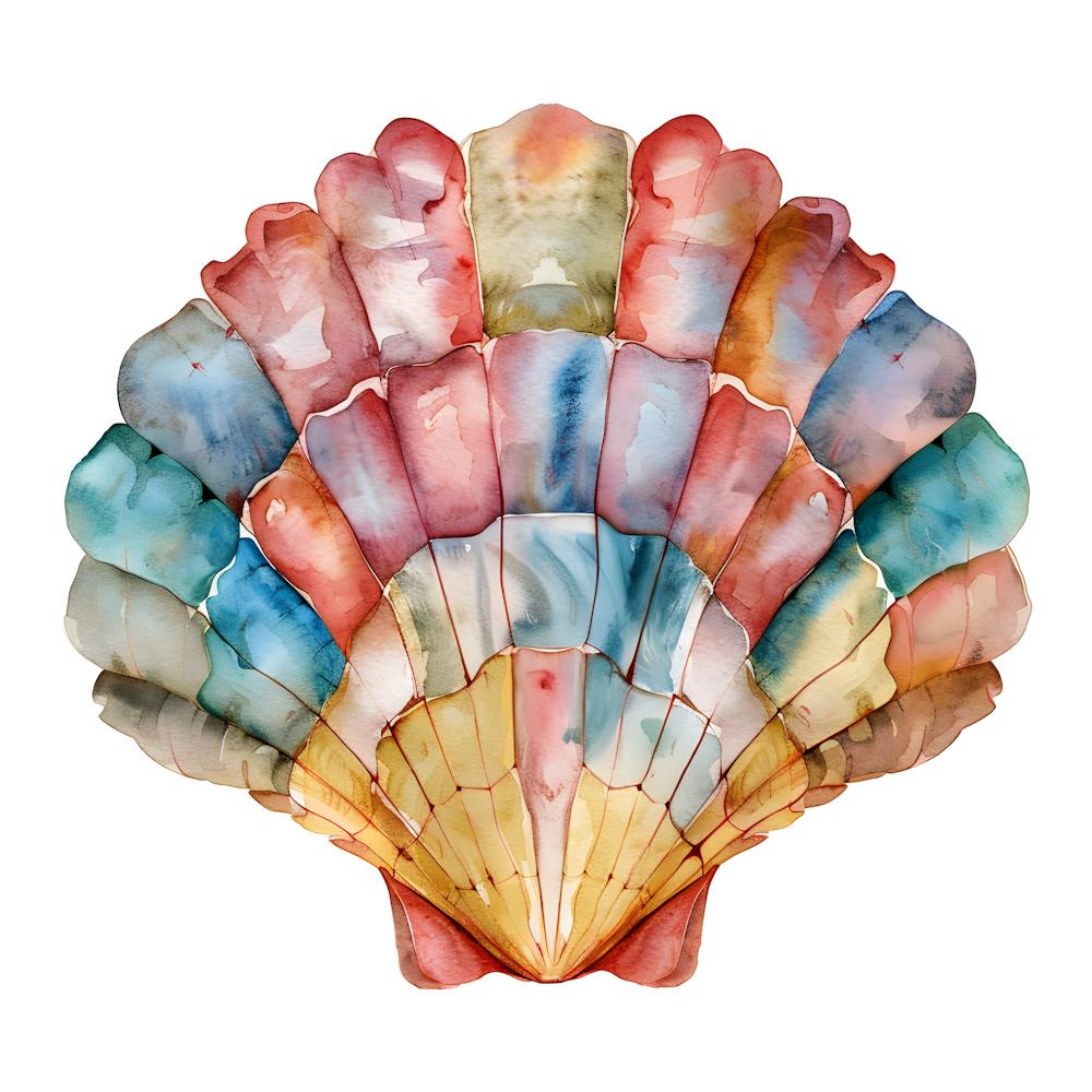 Watercolor Seashell