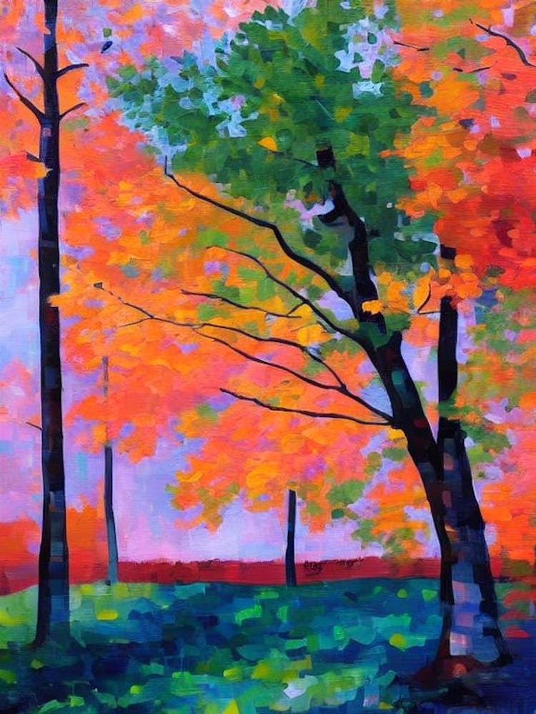 Burr Oak Tree Cubist 2