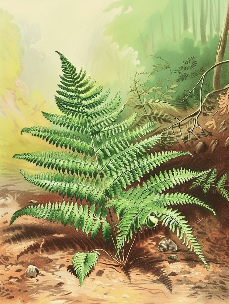 Vintage Illustration Walking Fern 2