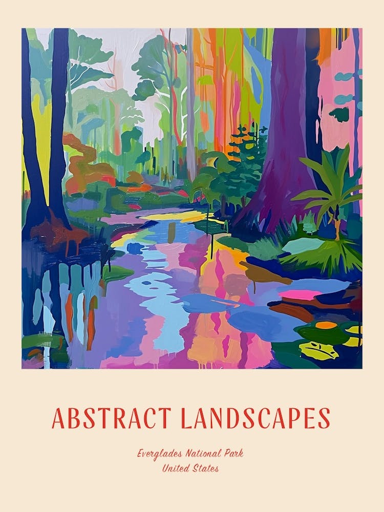 Colourful Abstract Everglades National Park Usa 5 Poster