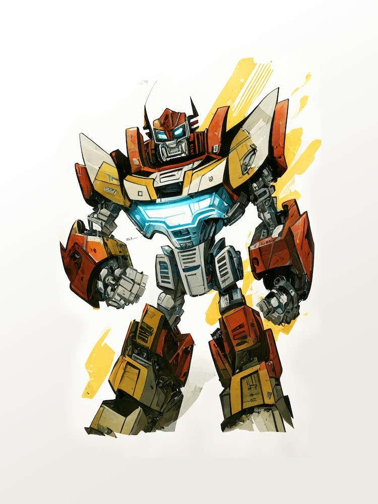 Transformer Car Robot Orange