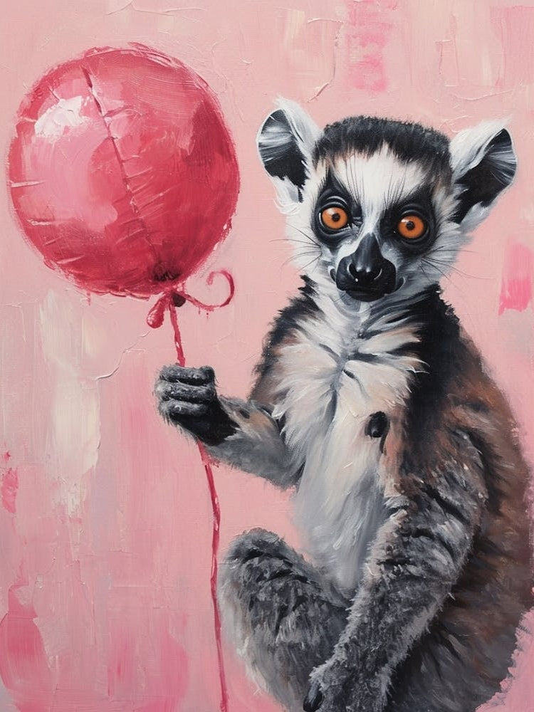 Cute Lemur 2 With Balloon