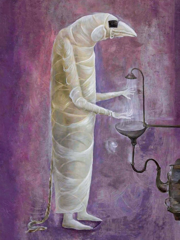The Surgeon 1978 by Leonora Carrington - Surrealism Oil Painting | Mexican Artist | Trippy Alien Surreal Intriguing Art in HD Remastered Immaculate Version